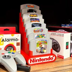 Nintendo 64 N64 8 Cartridge Display Stand Holder 3D Printed